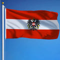Austria Flag 3x5ft & 2x3ft – Austrian National Emblem Eagle Banner | Outdoor Indoor Polyester Flag for Austria World Cup Fans