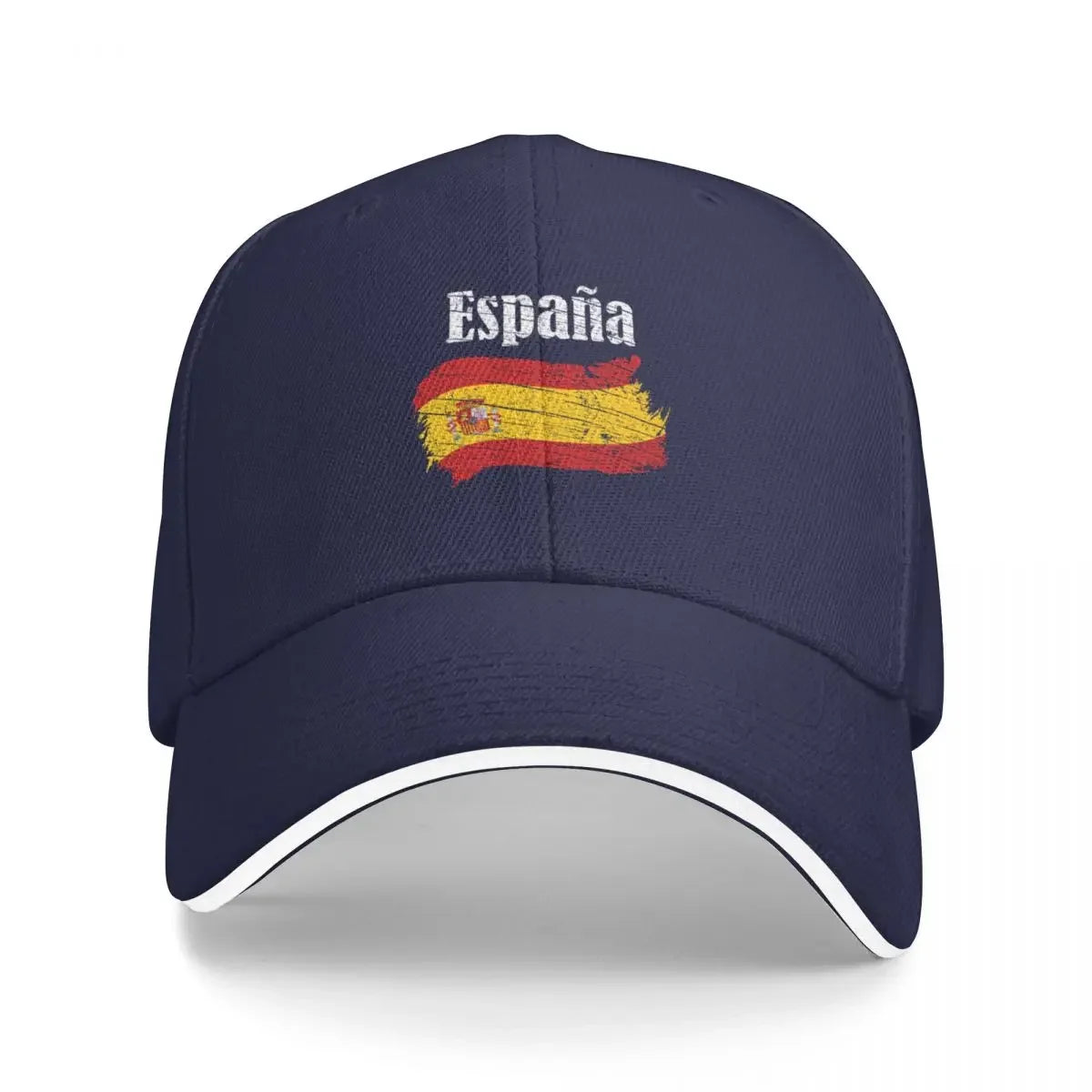 Espana Spanish Flag Vintage Graphic - Spain Lovers Tourists Souvenir Cool National Gift Baseball Cap Sun Cap Visor Mens Women's
