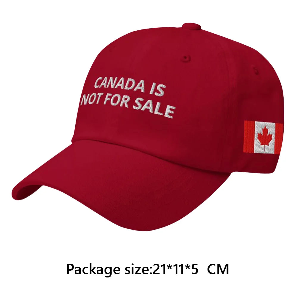 Canada Is Not For Sale Hat – Adjustable Vintage Baseball Cap, Canada Flag Streetwear Trucker Cap for Men & Women